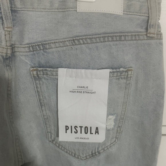 Pistola Light Gray Women's Straight Leg Jeans - Picture 6 of 7